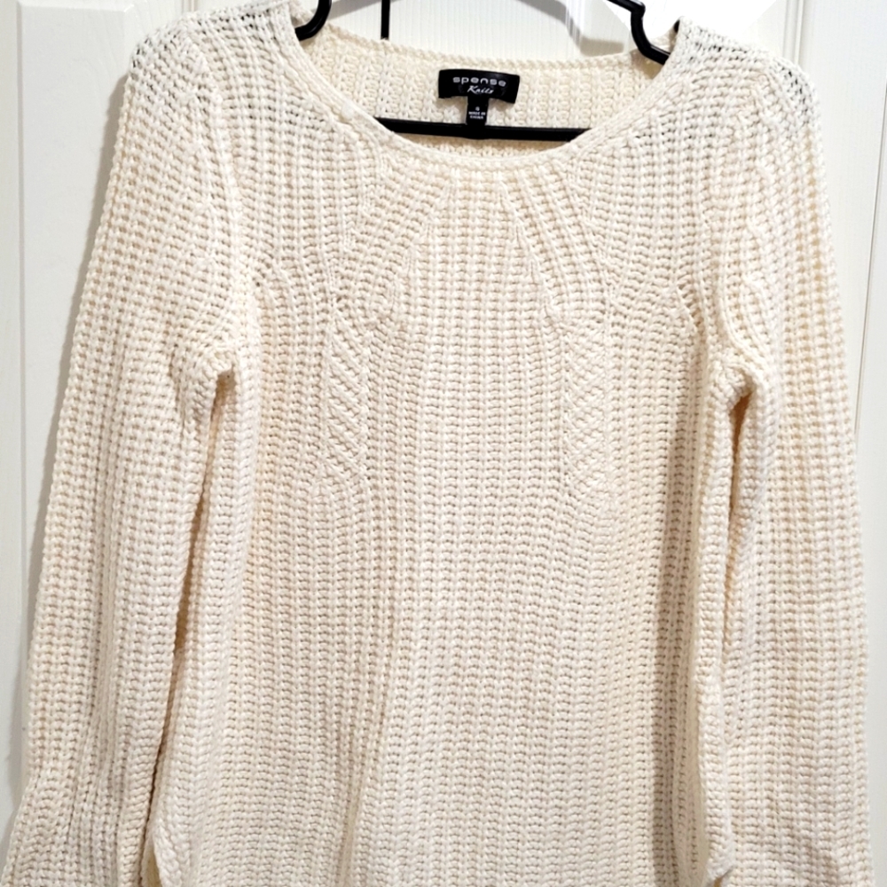 Spense Knits Soft Cable Sweater